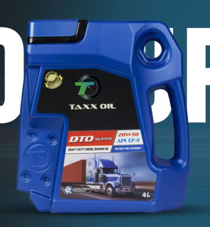 TAXX Oil DTO Super 20W-50 engine oil designed for durable, high-performance engine protection.