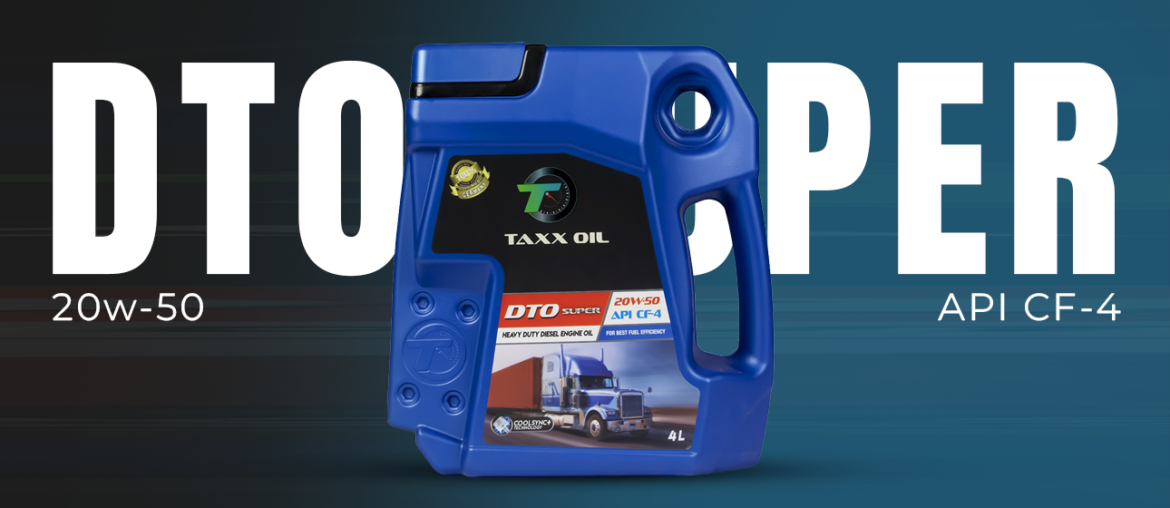 TAXX Oil DTO Super 20W-50 engine oil designed for durable, high-performance engine protection.