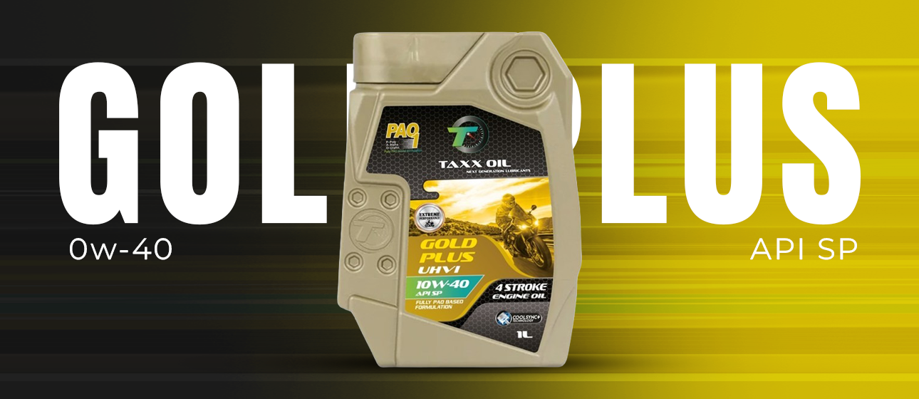 TAXX Oil Gold Plus 10W-40 premium engine oil bottle designed for superior protection and smoother engine performance.